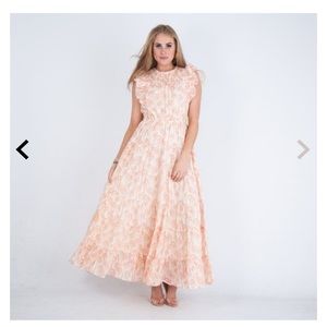 Scotch and Soda Amsterdam Sun Seeker peach palm tree backless maxi dress